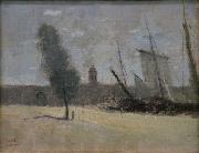 Jean-Baptiste-Camille Corot Dunkerque oil painting
